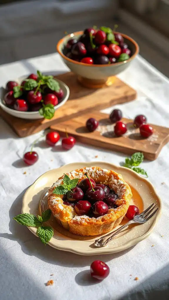 classic cherry custard dessert