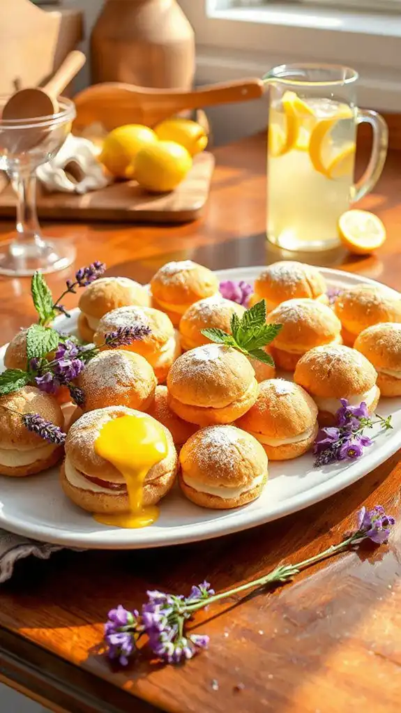 classic choux lemon curd