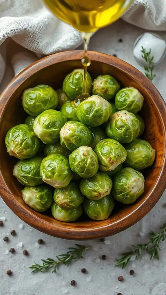 coat ingredients in olive oil