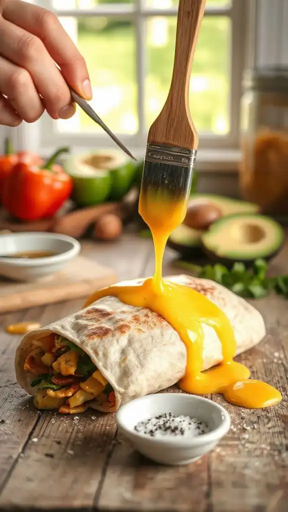 coat pastry with egg