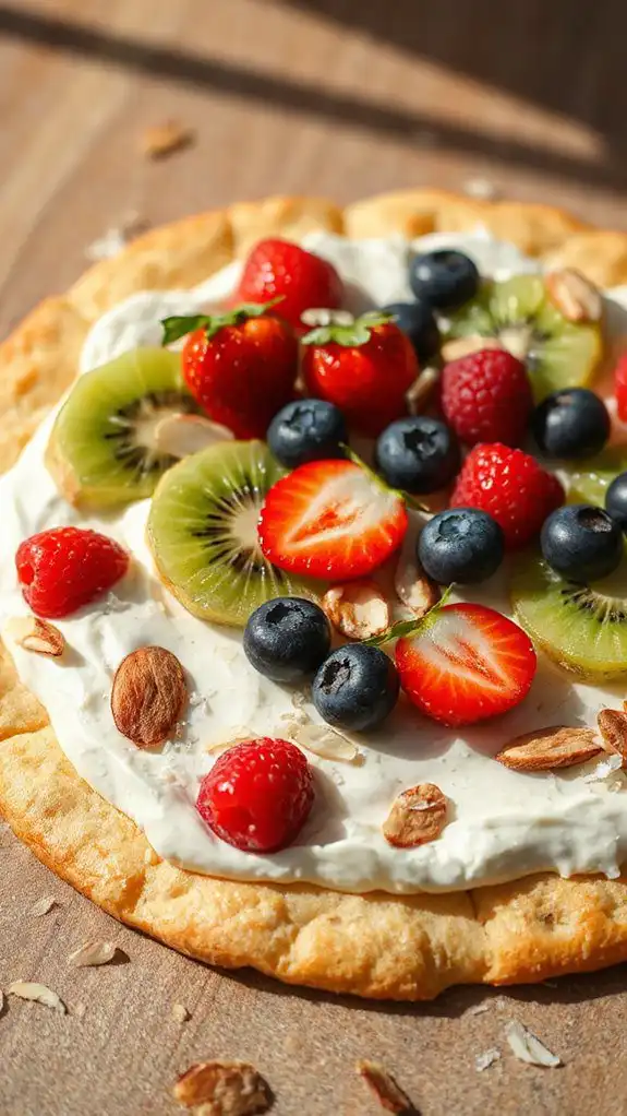 coconut almond fruit pizza