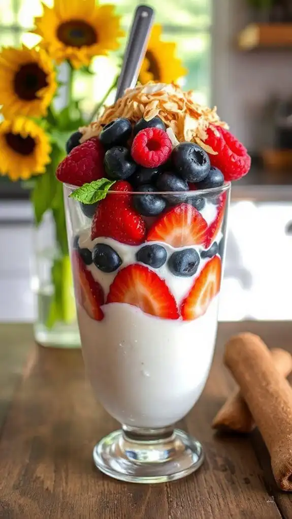 coconut berry dessert parfait