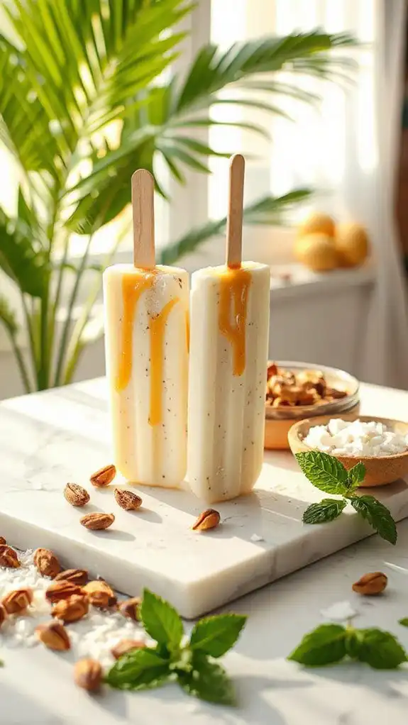 coconut cardamom summer popsicles
