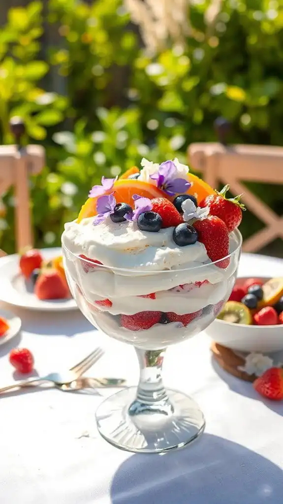 coconut cream fruit dessert