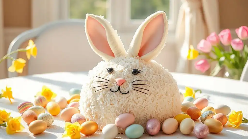 coconut frosted easter cake