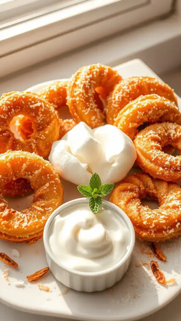 coconut infused crispy churros