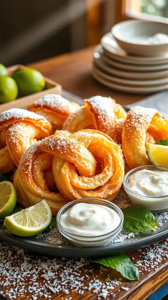 coconut lime dessert rolls