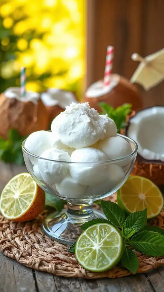 coconut lime sorbet delight