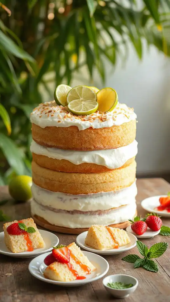 coconut lime tres leches delight