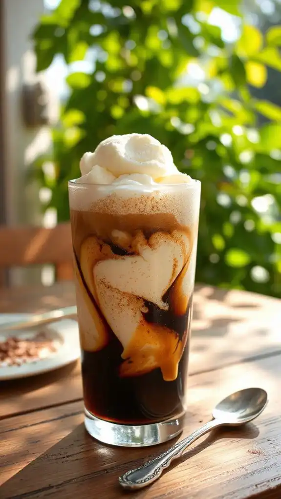 coffee infused ice cream float