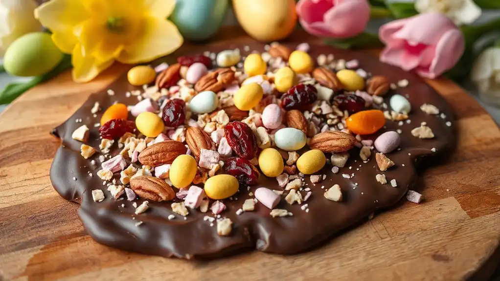 colorful chocolate bark toppings