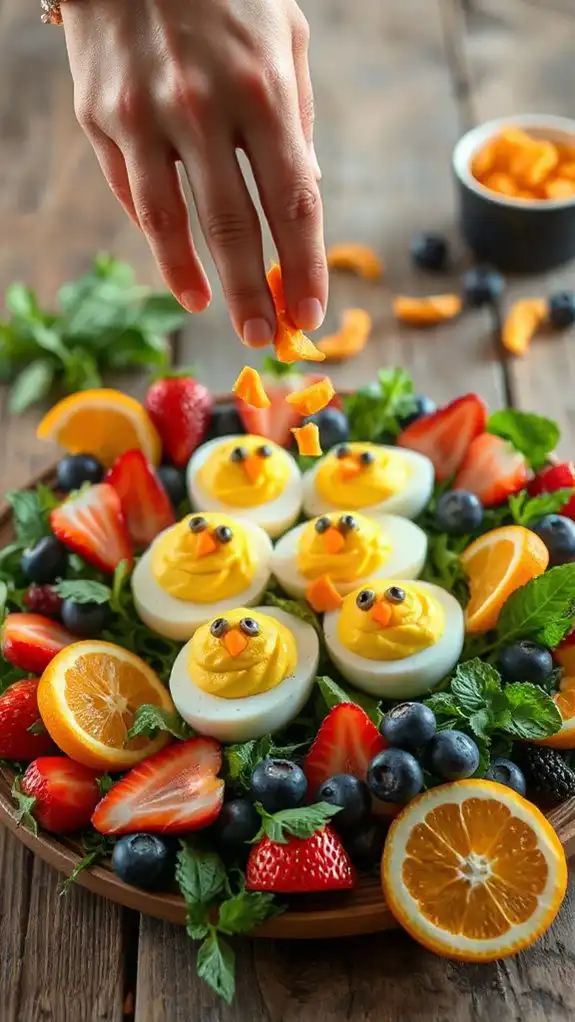 colorful fruit toppings added