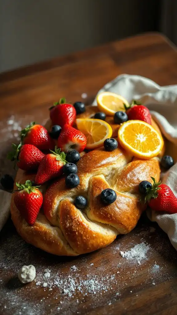 colorful fruit toppings added