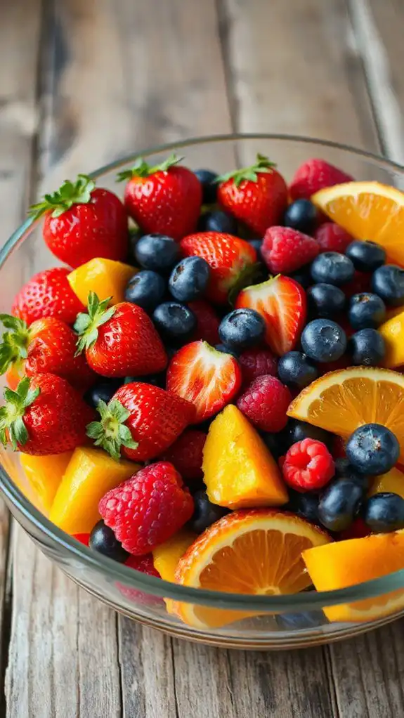 combine assorted fruits together