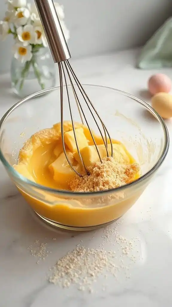 combine butter and sugar