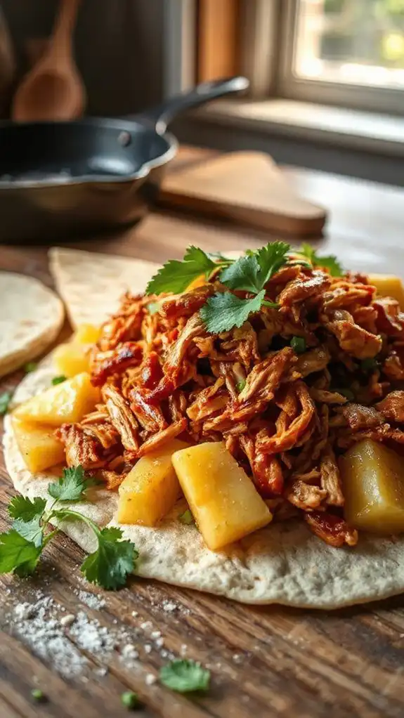 combine chicken with pineapple