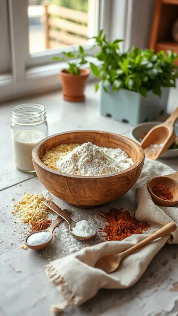 combine dry ingredients thoroughly