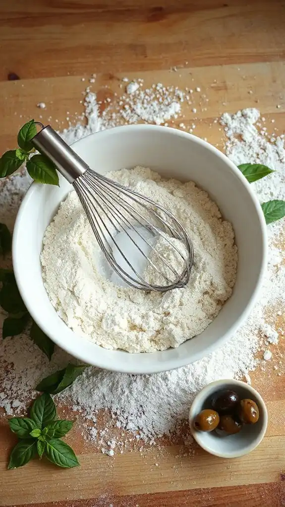 combine dry ingredients thoroughly