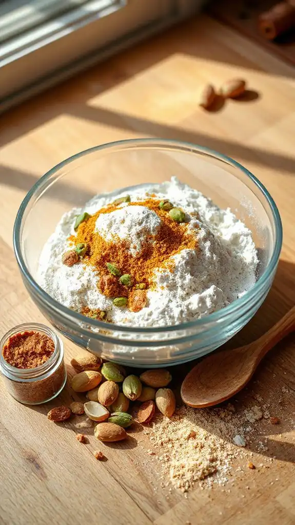 combine dry ingredients well