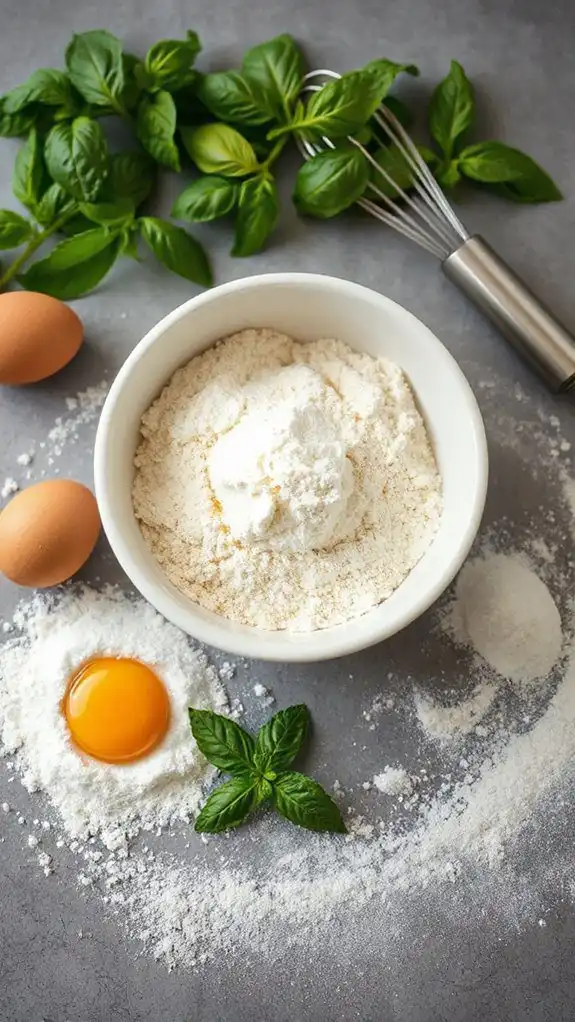 combine dry pancake ingredients