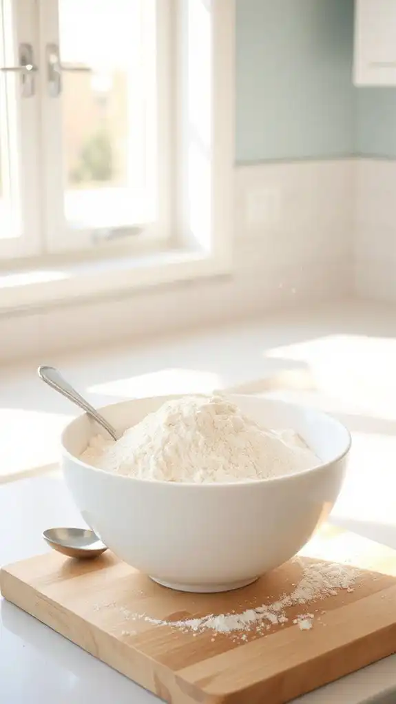 combine flour and baking powder