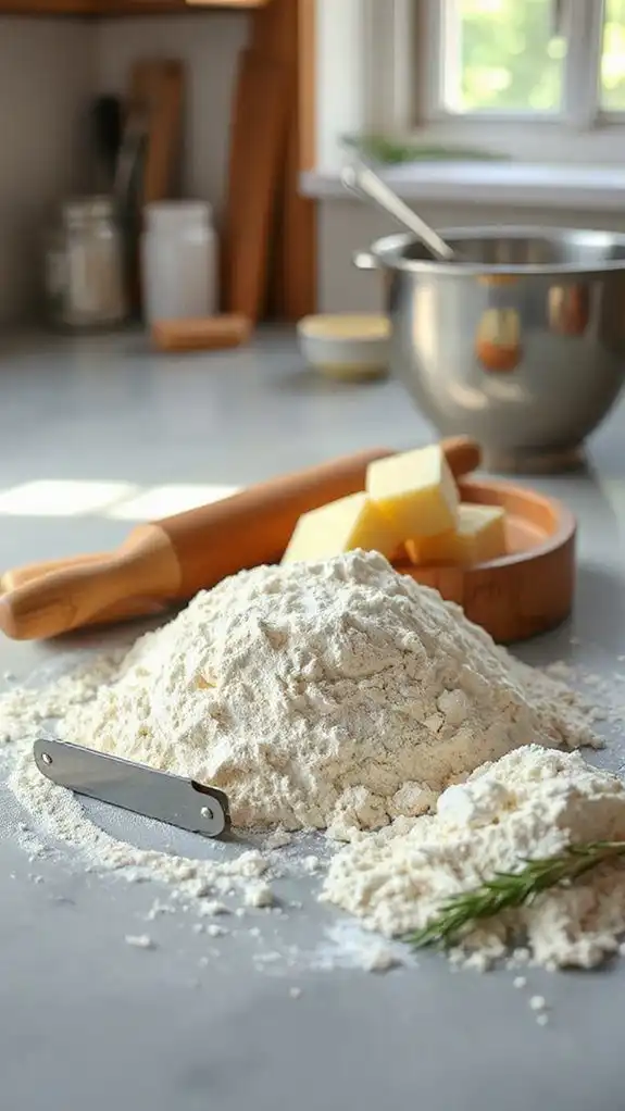combine flour and butter