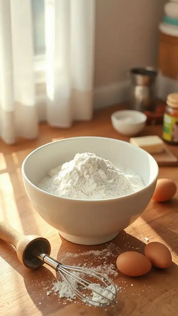 combine flour and sugar