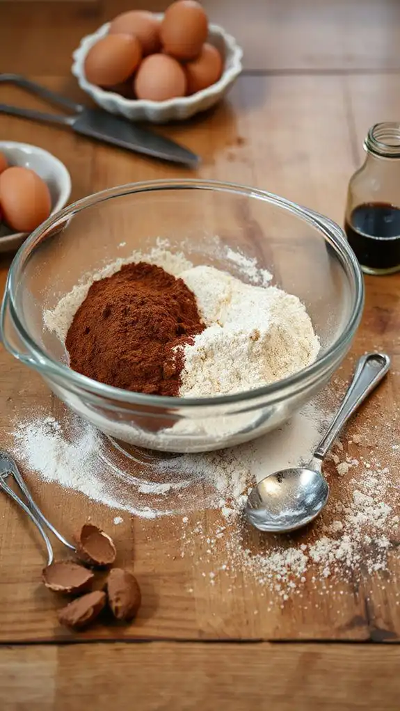 combine flour with cocoa combine flour with cocoa