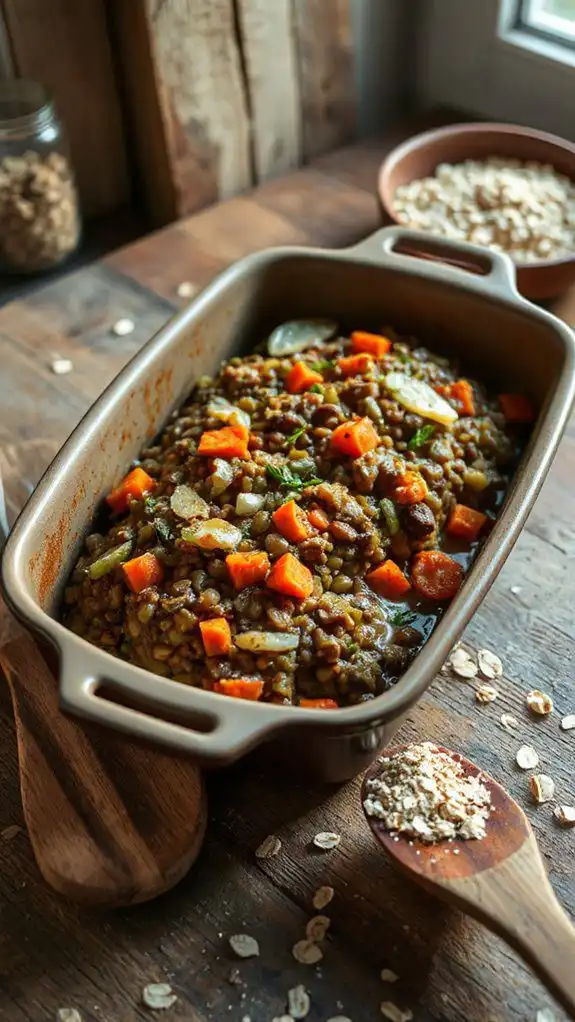 combine lentils into loaf