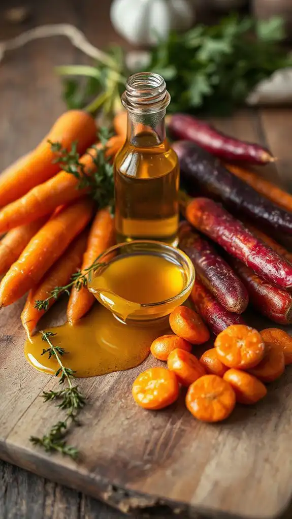 combine olive oil honey