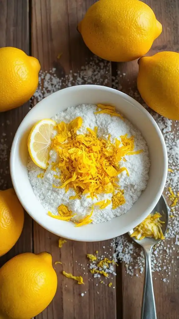 combine sugar and zest