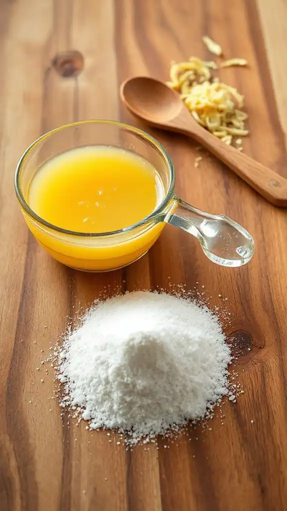 combine sugar with lemon