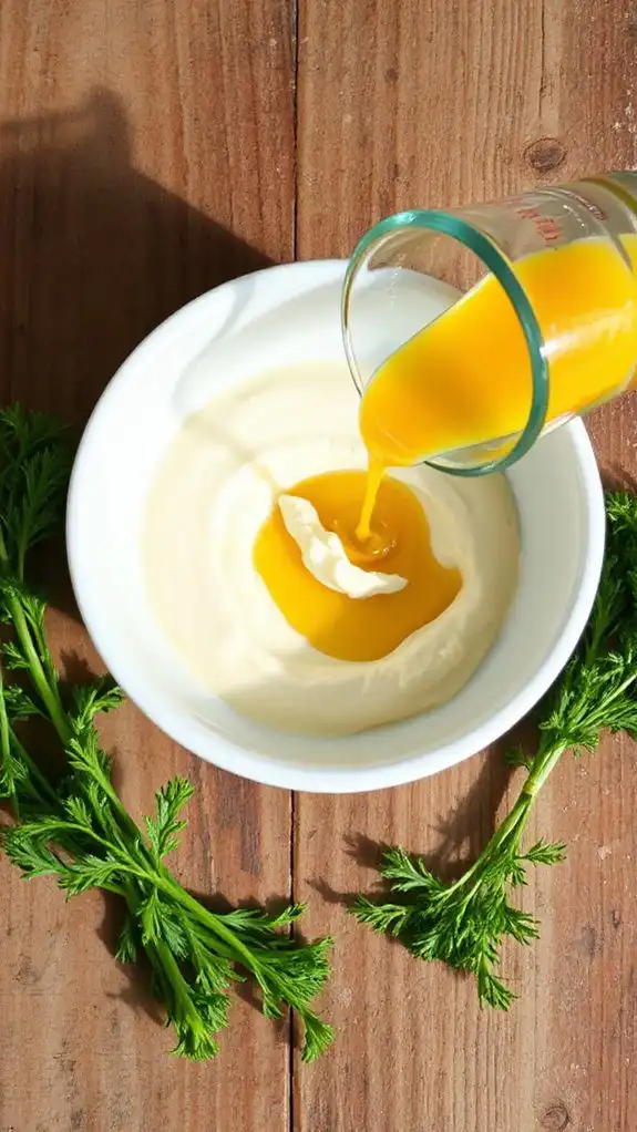 combine wet ingredients bowl