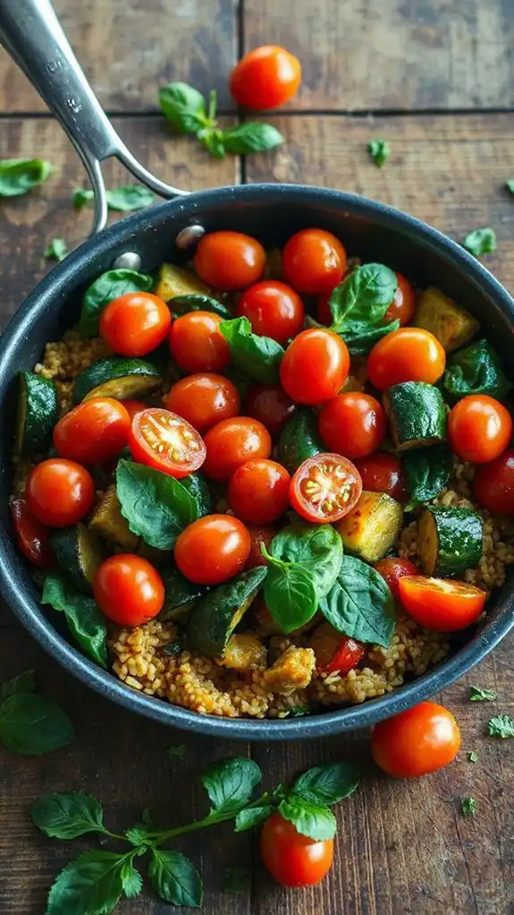 combine with cherry tomatoes