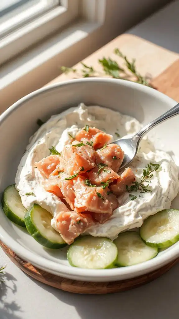 combine with cream cheese