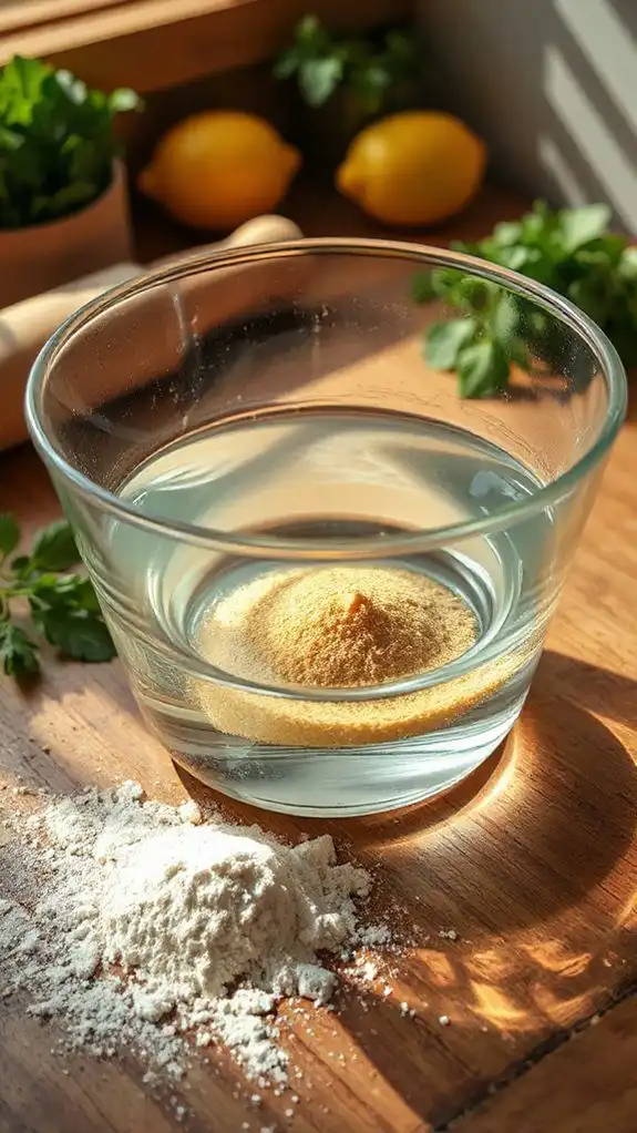 combine yeast and water