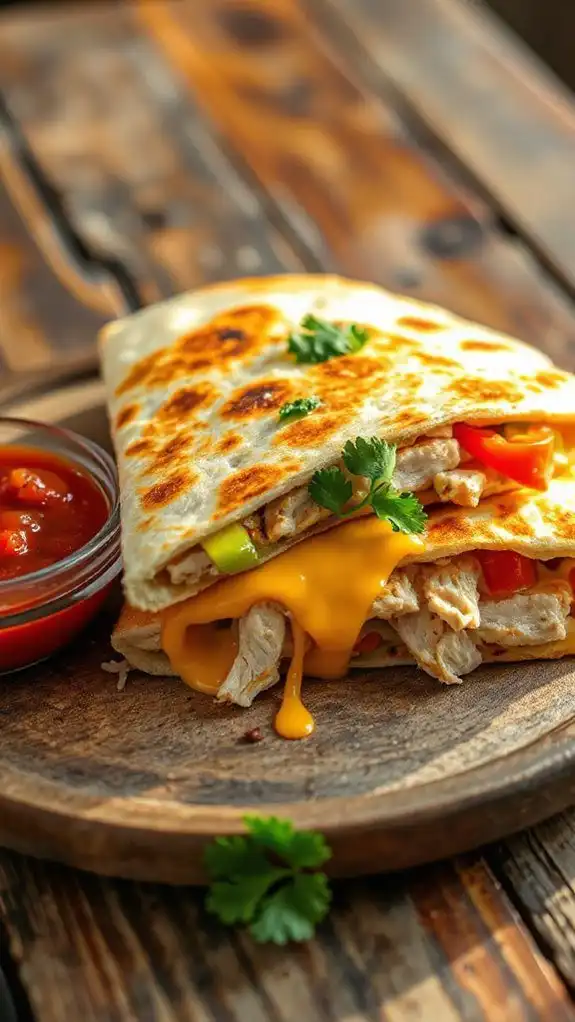 complete quesadilla assembly process