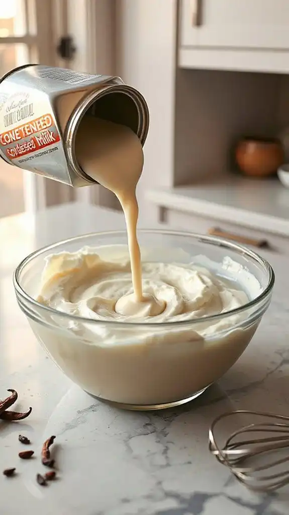 condensed milk adds creaminess