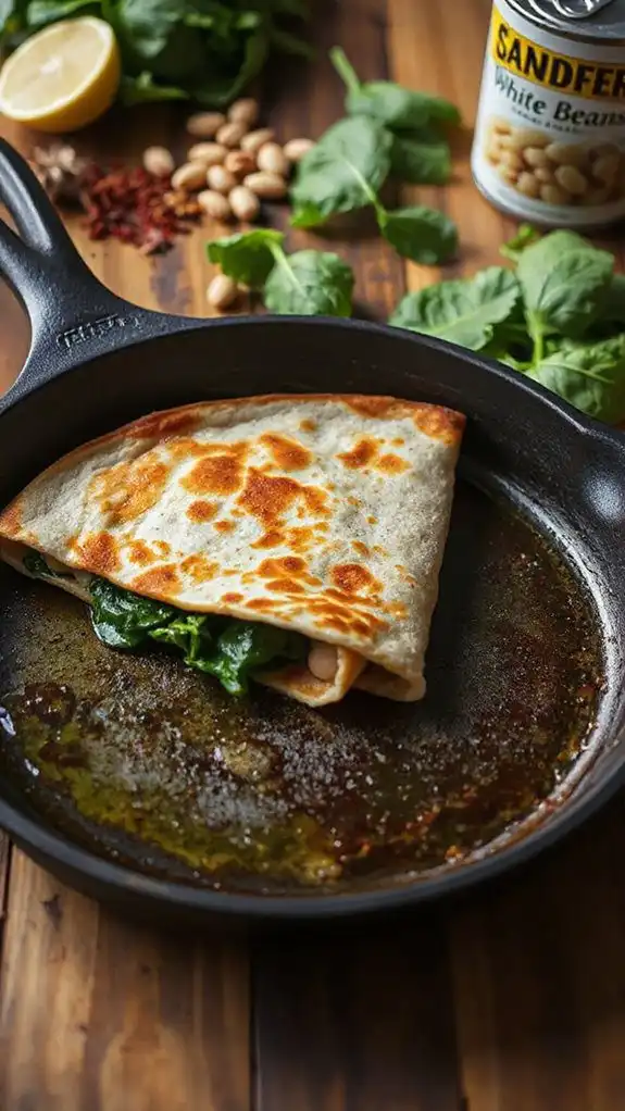 cook and flip quesadilla