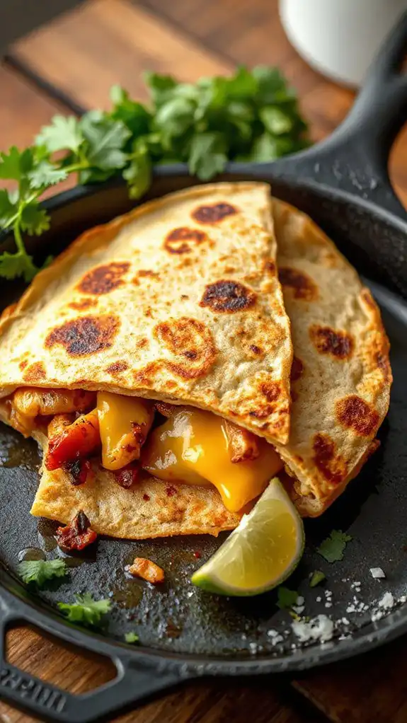 cook quesadilla on skillet