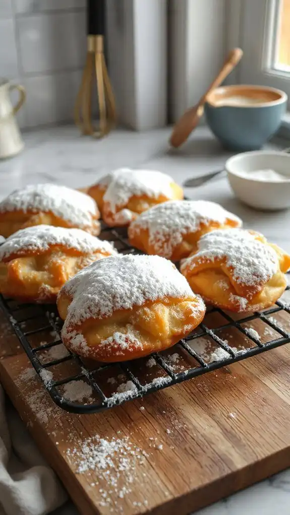 cool beignets on rack cool beignets on rack