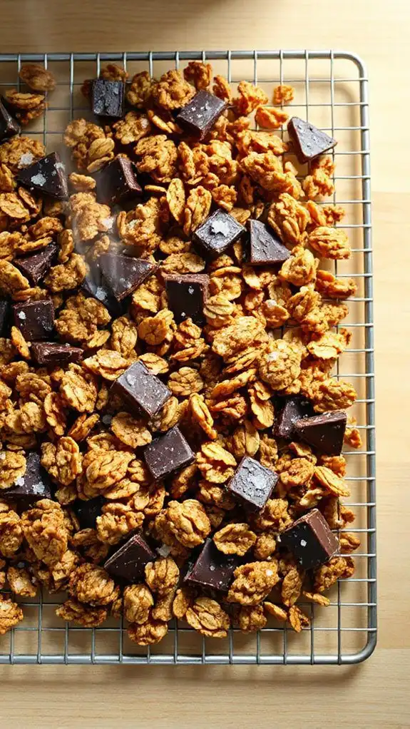 cool granola on rack