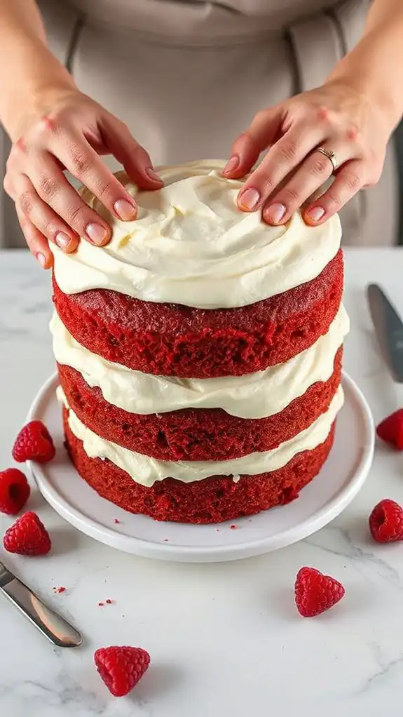 cooled red velvet frosting