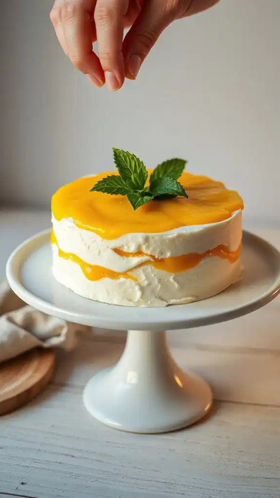 cooling mint tropical garnish