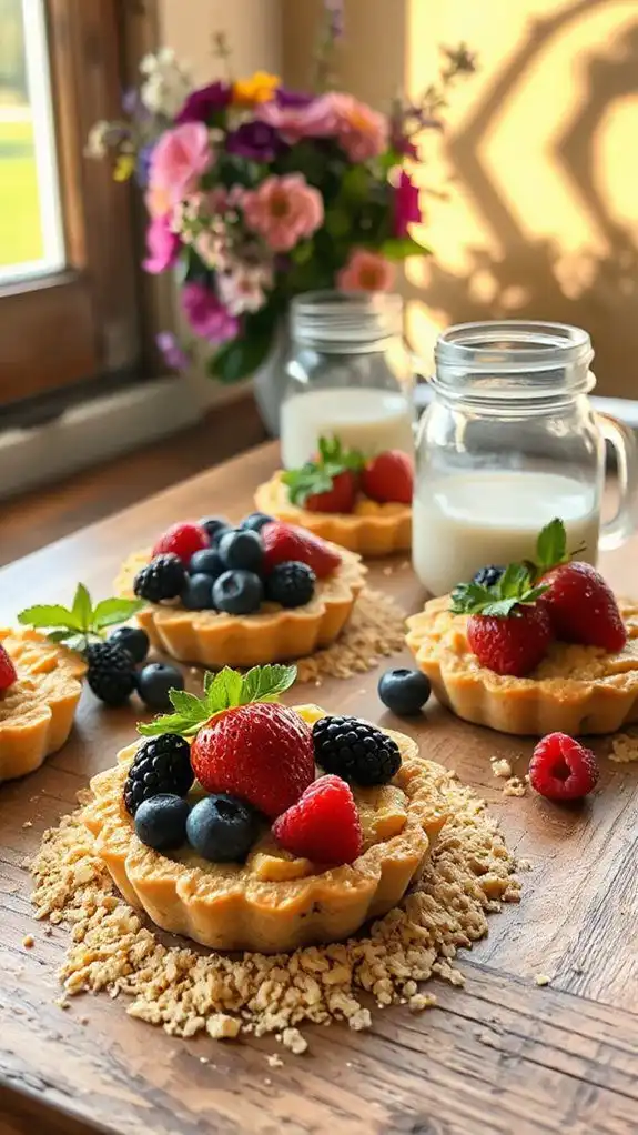 cornmeal berry dessert tarts