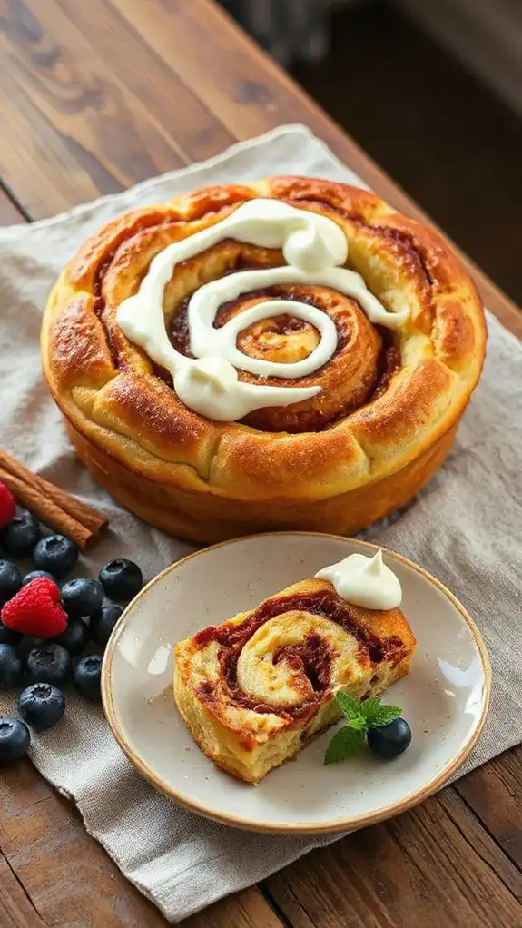 cottage cheese cinnamon roll bake