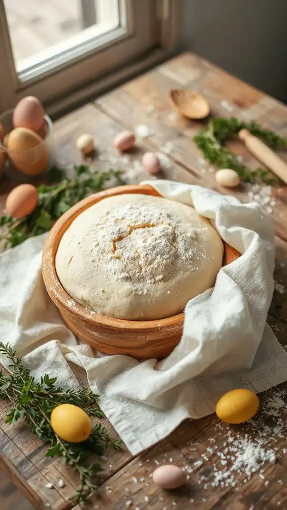cover dough with cloth
