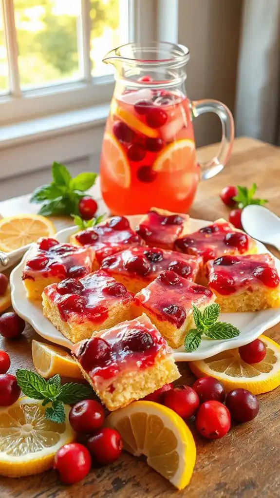 cranberry lemonade dessert bars