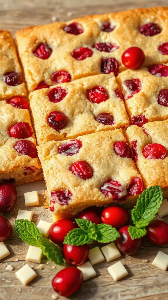 cranberry white chocolate blondies