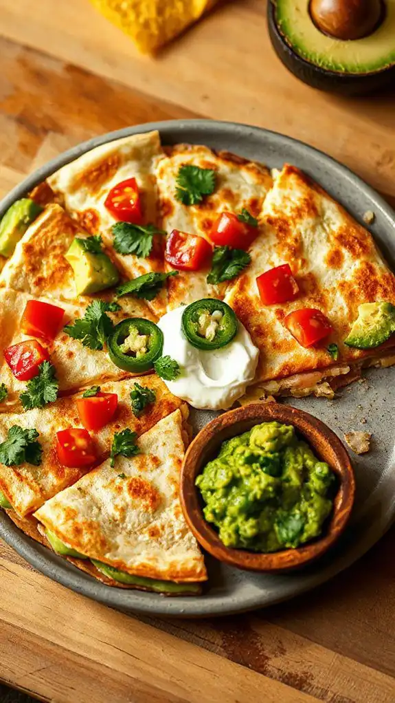 creamy and healthy quesadilla
